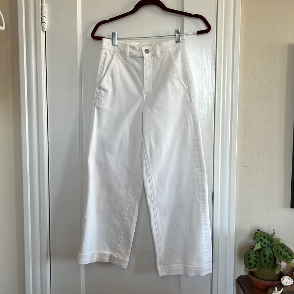 Everlane Wide Legged Crop Pant size 0 white fits size 4